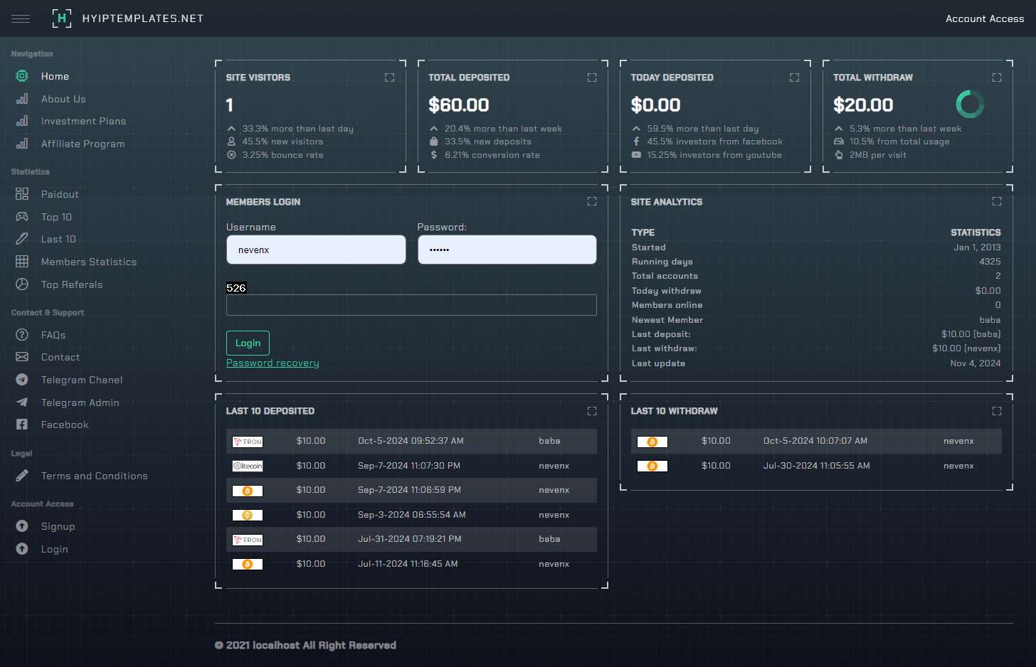 Goldcoders HYIP Template 03