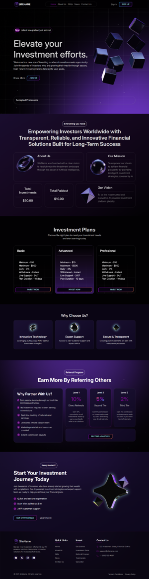 Goldcoders HYIP Template 62