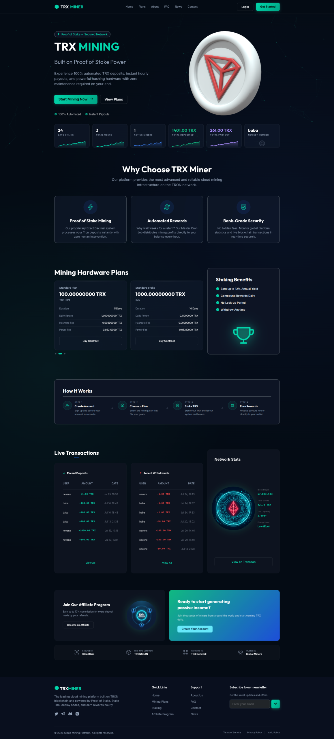 ST TRX Mining Script